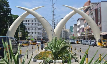 Iconic Elephant Tusks on Moi Avenue, Mombasa