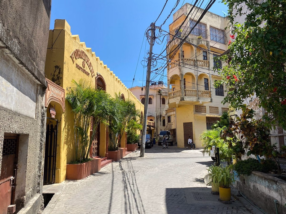 Colorful Swahili architecture in Mombasa Old Town