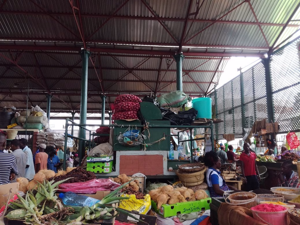 Local vendors at Marikiti Market in Mombasa