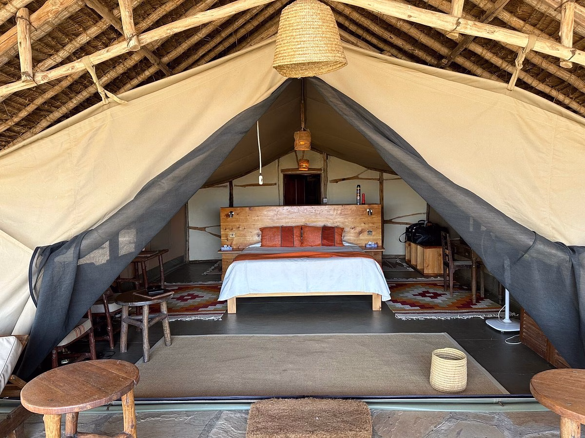 Luxury tented accommodation at Satao Camp in Tsavo East National Park