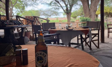 Guests enjoying bush breakfast at Satao Camp during a Tsavo East safari