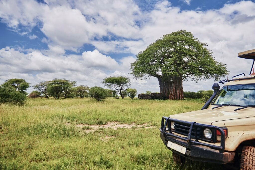 2 Days Tsavo East Safari from Diani Beach with game drives and luxury stay at Satao Camp