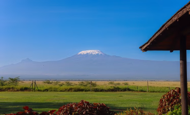 Aerial view of Amboseli National Park taken from a scenic flight from Mombasa